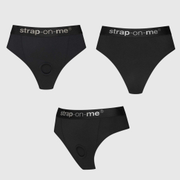 Трусики з фіксацією дилдо Strap-On-Me Harness Lingerie Idole - L - Black - - фото №2