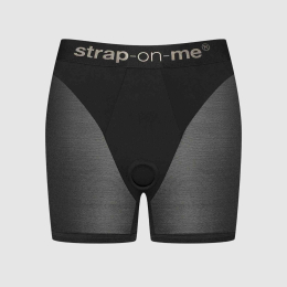 Шорти з фіксацією ділдо Strap-On-Me Harness Lingerie Halo - XL - Black - фото