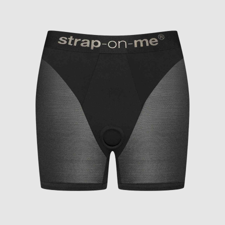 Шорти з фіксацією ділдо Strap-On-Me Harness Lingerie Halo - XL - Black - фото