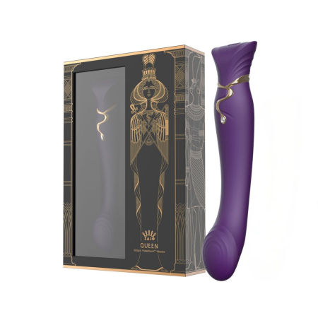 Смартвібратор Zalo — Queen Twilight Purple, пульсівна перлина, кристал Swarovski - фото №7