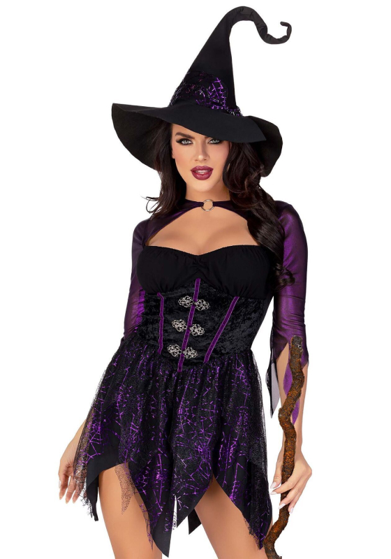 Костюм відьми Leg Avenue Mystical Witch XL, сукня, капелюх - фото