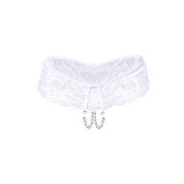 Сексуальні відкриті трусики Art of Sex - Isabell, колір білий, розмір L-2XL - - фото №2
