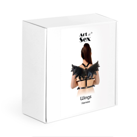 Жіноча портупея Art of Sex - Wings біла XS-M, екошкіра - фото №4