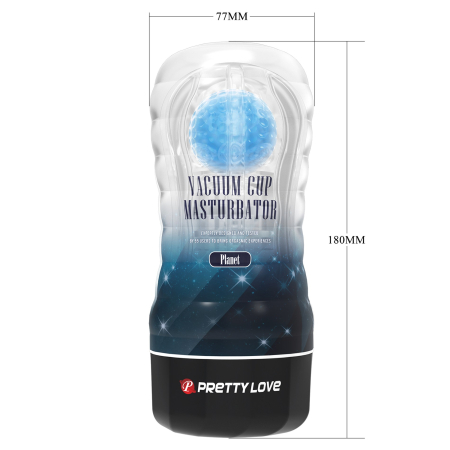 Прозорий мастурбатор вагіна PRETTY LOVE VACUUM CUP MASTURBATOR Planet - фото №3