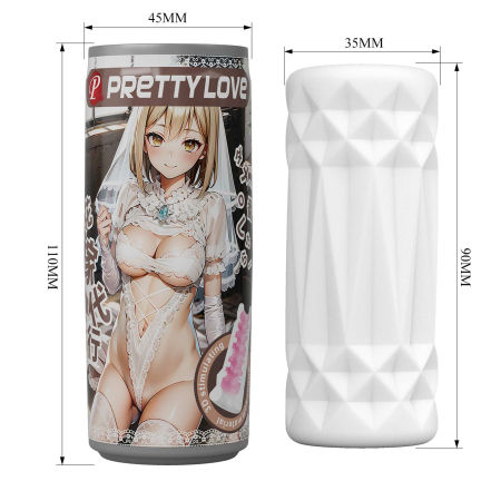 Мастурбатор Pretty Love Pop-Top Can Masturbator White - фото №8