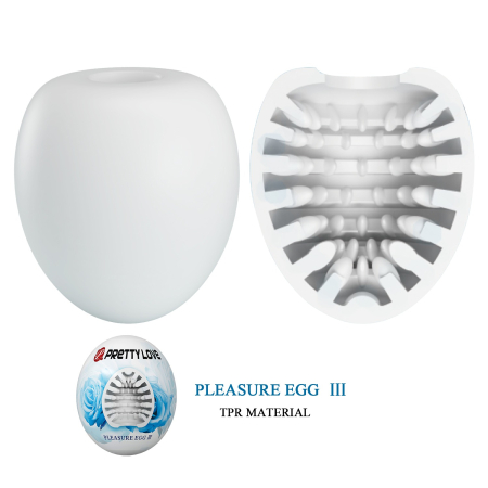Мастурбатор Pretty Love Pleasure Egg Masturbator White - фото №3