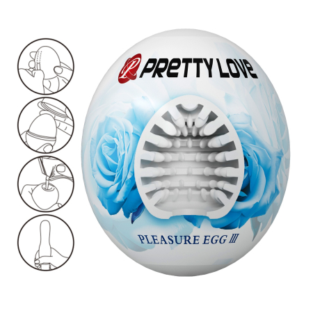 Мастурбатор Pretty Love Pleasure Egg Masturbator White - фото №6