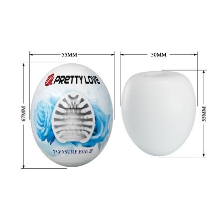 Мастурбатор Pretty Love Pleasure Egg Masturbator White - фото №7