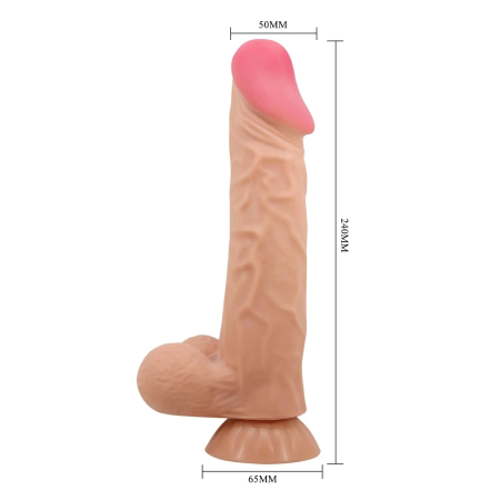 Вібратор Baile Sliding Skin Sadik 9,4'' - фото №6