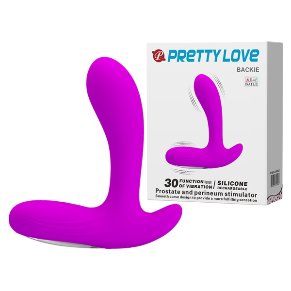 Масажер простати Pretty Love Backie Prostate Stimulator Purple 
