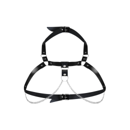 Жіноча портупея з натуральної шкіри Art of Sex - Virginia, колір Чорний, розмір XS-M - - фото №3