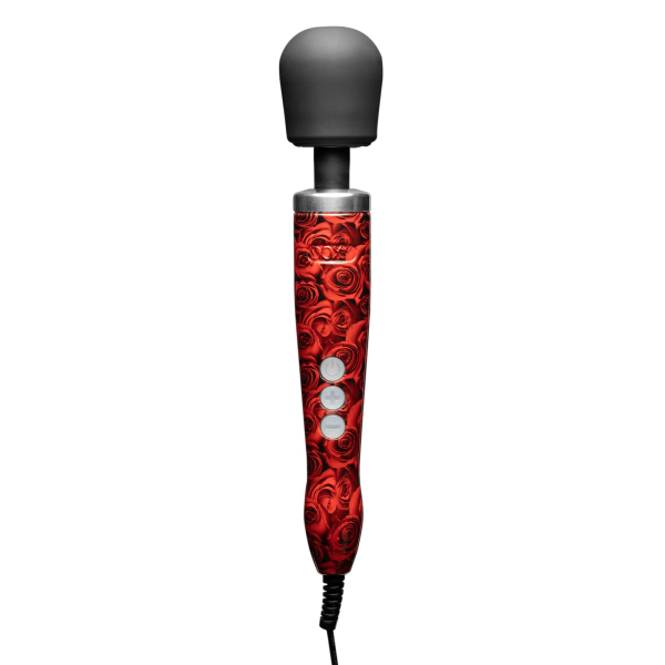 Вібромасажер DOXY Die Cast ROSE PATTERN, дуже потужний, живлення 220В, металевий корпус - фото