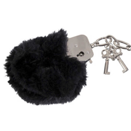 Наручники HandschellenLove Cuffs із чорним хутром металеві - - фото №3