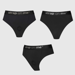 Трусики з фіксацією дилдо Strap-On-Me Harness Lingerie Idole - S - Black - - фото №2