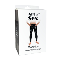 Лаковані чоловічі легінси Art of Sex - Matthias, колір чорний, розмір S - №3