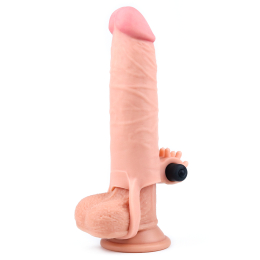 Насадка з вібрацією Pleasure X-Tender Vibrating Penis Sleeve Add 2 - - фото №3