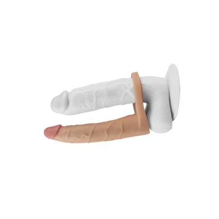 Насадка для подвійного проникнення із вібрацією The Ultra Soft Double Vibrating 7" - фото №2