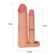 Насадка для подвійного проникнення Pleasure X-Tender Double Penis Sleeve Add 2 - фото №2