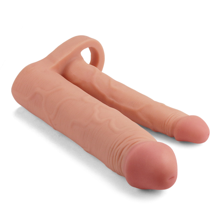 Насадка для подвійного проникнення Pleasure X-Tender Double Penis Sleeve Add 2 - фото №5