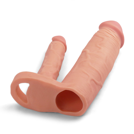 Насадка для подвійного проникнення Pleasure X-Tender Double Penis Sleeve Add 2 - фото №6