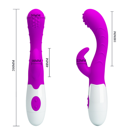 Вибратор с клиторальным стимулятором Pretty Love Arthur Vibrator Purple №2