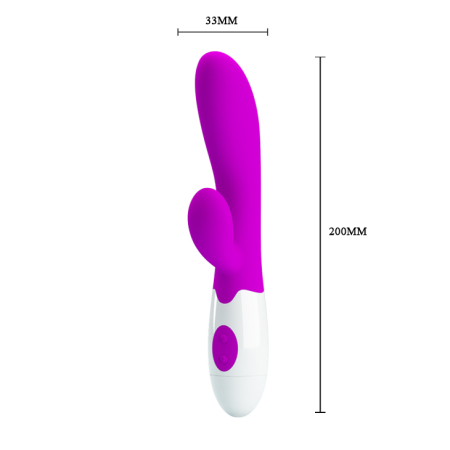 Вибратор с клиторальным стимулятором Pretty Love Alvis Vibrator Purple №2