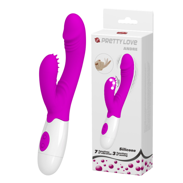 Вибратор с клиторальным стимулятором Pretty Love Andre Vibrator 