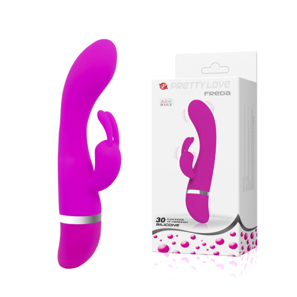 Вибратор с клиторальным стимулятором Pretty Love Freda Vibrator 