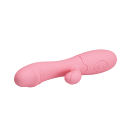 Вібратор із кліторальним стимулятором Pretty Love Vibrator Flesh - - фото №6