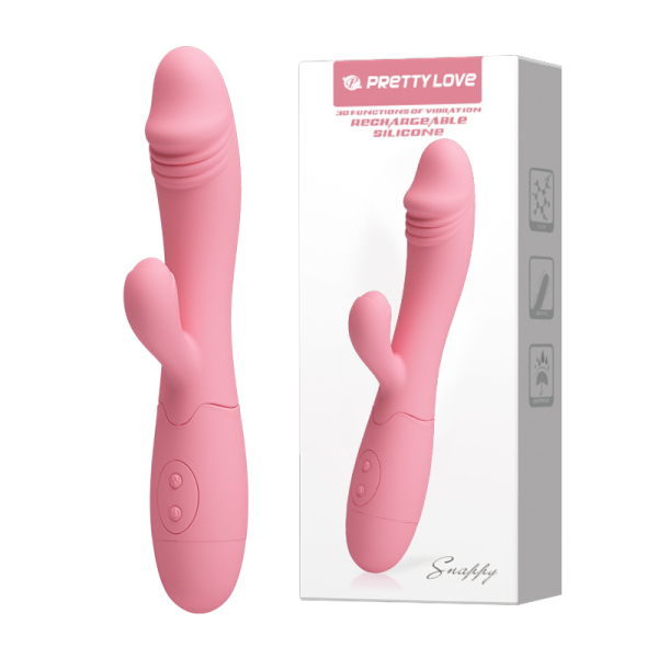 Вибратор с клиторальным стимулятором Pretty Love Vibrator Flesh 