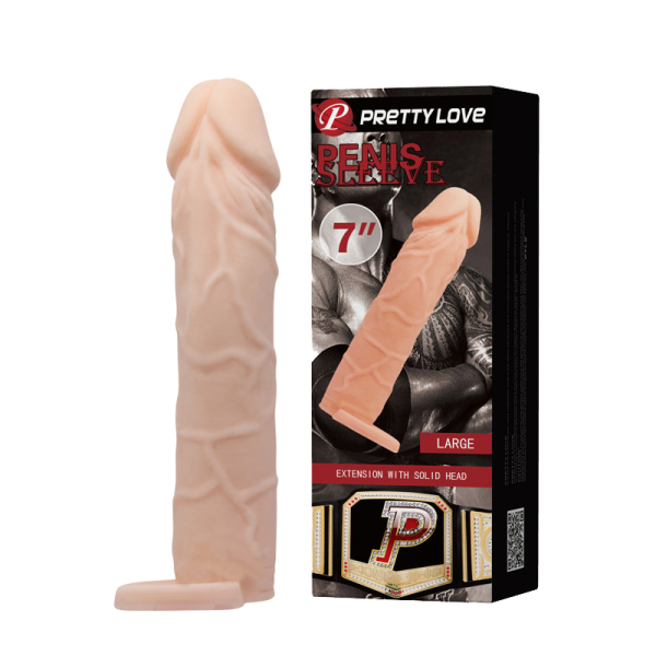 Насадка Pretty Love Penis Sleeve Flesh 7" - фото