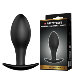 Анальний затор Pretty Love Round Anal Butt Plug Black - фото