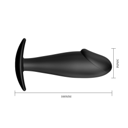 Анальний затор Pretty Love Anal Butt Plug Penis Shaped Black - - фото №2