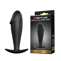 Анальний затор Pretty Love Anal Butt Plug Penis Shaped Black - фото