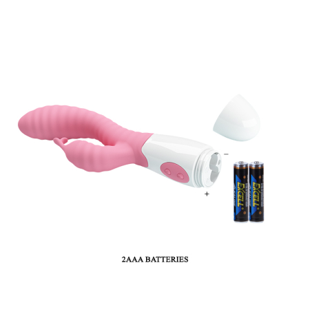 Вибратор с клиторальным стимулятором Pretty Love Pete Vibrator Pink №3