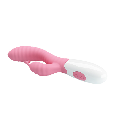 Вибратор с клиторальным стимулятором Pretty Love Pete Vibrator Pink №5
