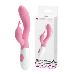 Вібратор із кліторальним стимулятором Pretty Love Pete Vibrator Pink - фото