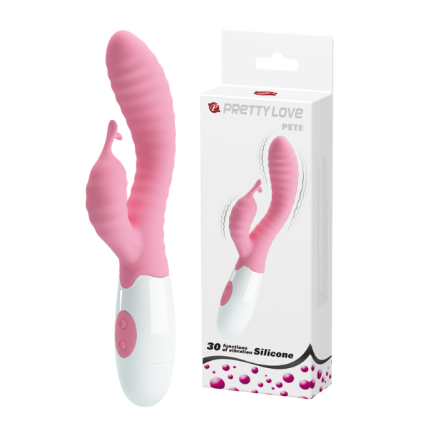 Вибратор с клиторальным стимулятором Pretty Love Pete Vibrator Pink 