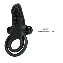 Эрекционное кольцо с вибрацией Pretty Love Vibro Penis Ring Black - №4