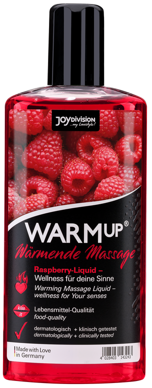 Масажна олія WARMuр Raspberry (малина) ЇЖНЕ, 150 мл - фото