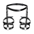 Шкіряні гартери Art of Sex - Melani Leather garters, Чорні L-2XL 