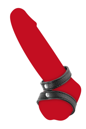 Подвійне ерекційне кільце з обхватом для мошонки Fetish Tentation Double Сockring - фото №2