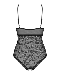 Мереживне боді з доступом Obsessive 818-TED-1 teddy XS/S, чорне - №6