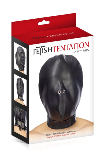 Капюшон для БДСМ Fetish Tentation Closed BDSM hood in leatherette - - фото №3