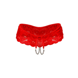 Сексуальні відкриті трусики Art of Sex - Isabell, колір червоний, розмір L-2XL - №2