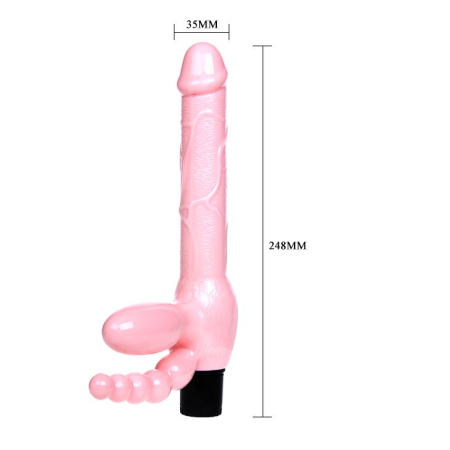 Страпон безременевий з вібрацією Super Strapless Dildo - фото №2