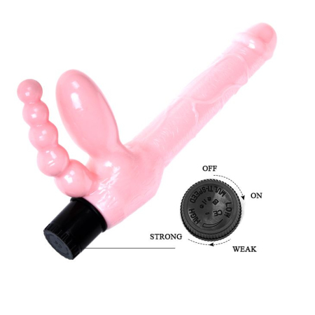 Страпон безременевий з вібрацією Super Strapless Dildo - фото №4