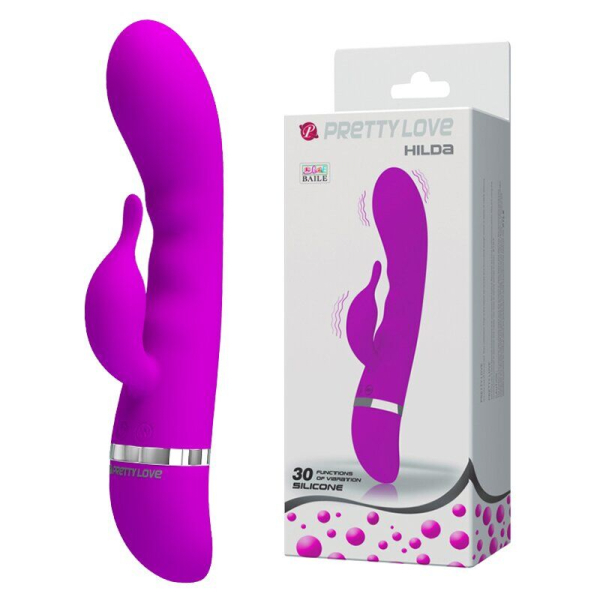 Вибратор с клиторальным стимулятором Pretty Love Hilda vibrator 