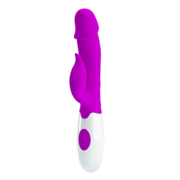 Вібратор із кліторальним стимулятором Pretty Love PETER Vibrator Purple - - фото №5
