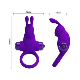 Эрекционное кольцо с вибрацией Pretty Love Vibrant penis ring I Purple - №3